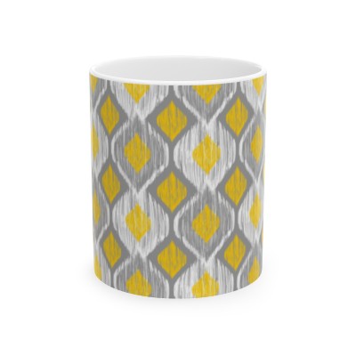 Ceramic Mug Yellow White