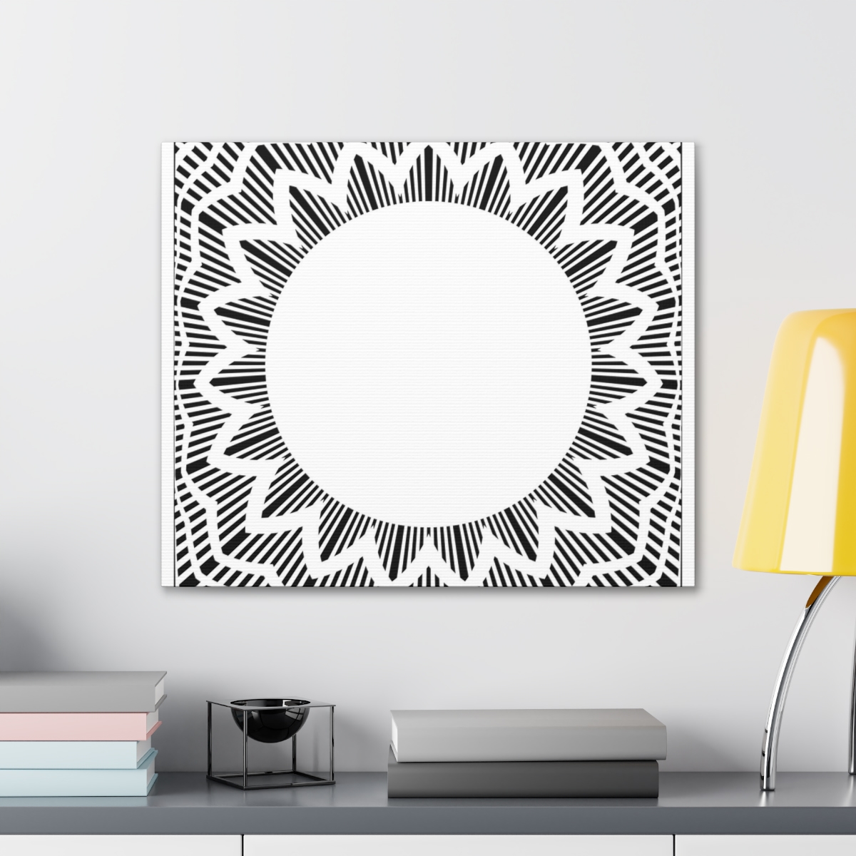 Canvas Gallery Wraps Flower White Circle product thumbnail image