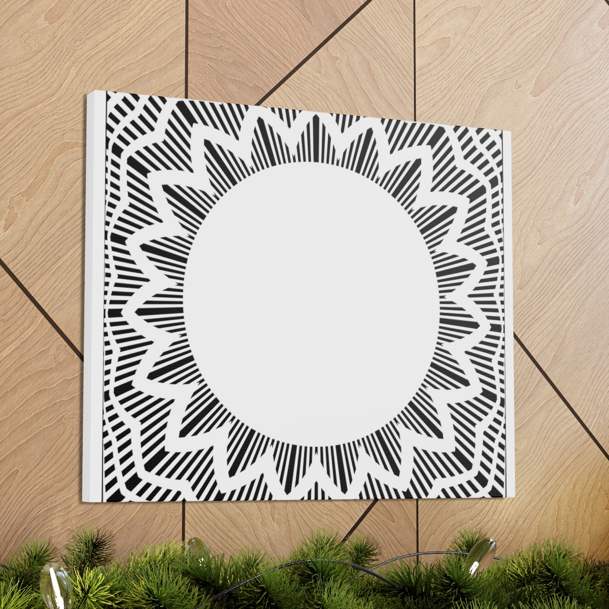 Canvas Gallery Wraps Flower White Circle product thumbnail image