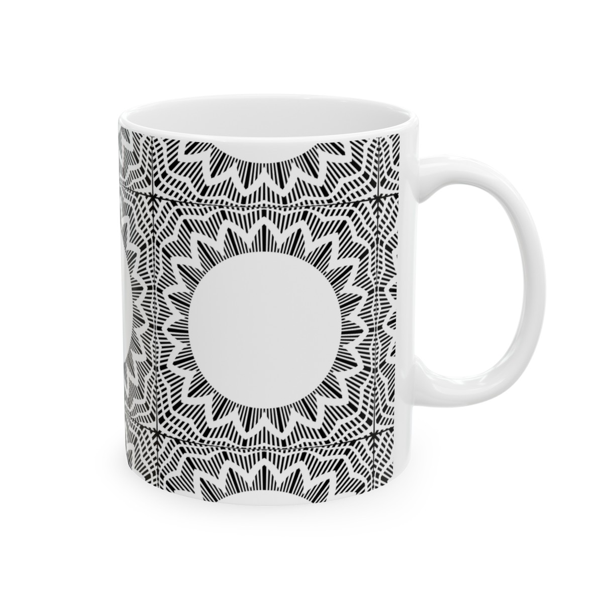 Ceramic Mug White Circle Flower product thumbnail image