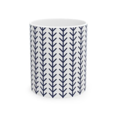 Ceramic Mug Blue Lines