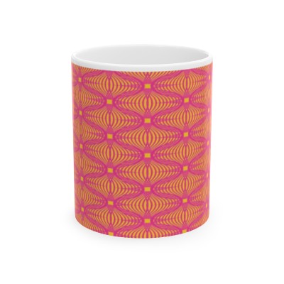 Ceramic Mug Orange Pink