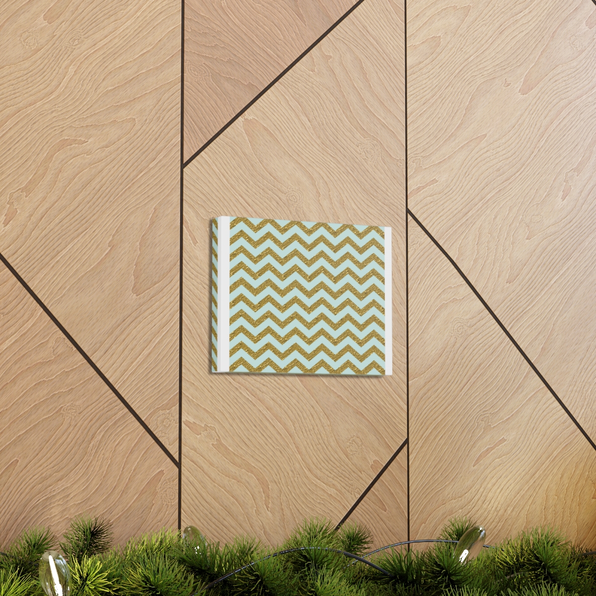 Canvas Gallery Wraps Green ZigZags product thumbnail image