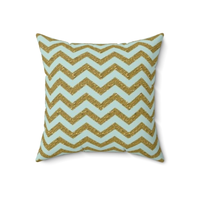 Square Pillows Green ZigZags