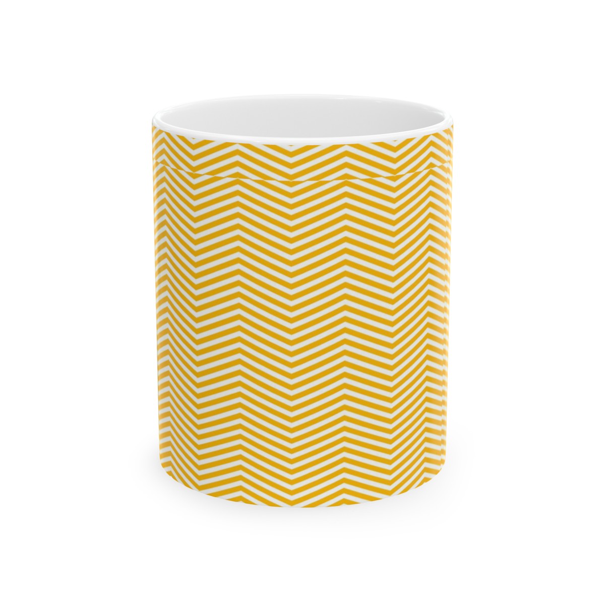 Ceramic Mug Yellow White product main image