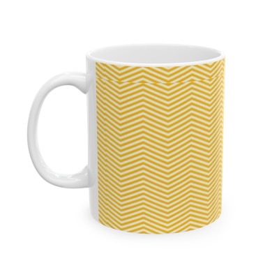 Ceramic Mug Yellow White