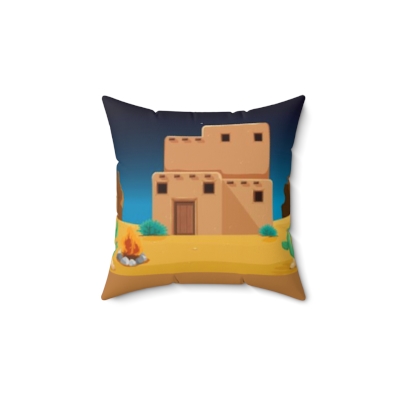 Square Pillows Brown House