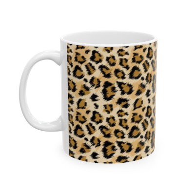 Ceramic Mug  Brown Leopard