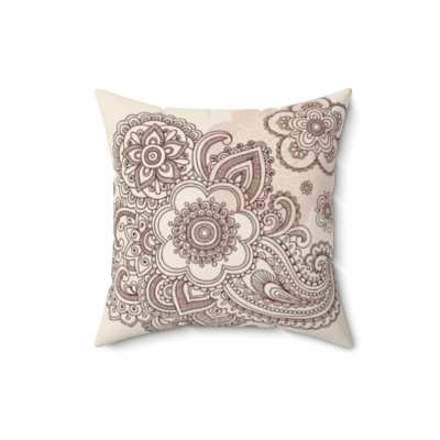 Square Pillows Red Paisley