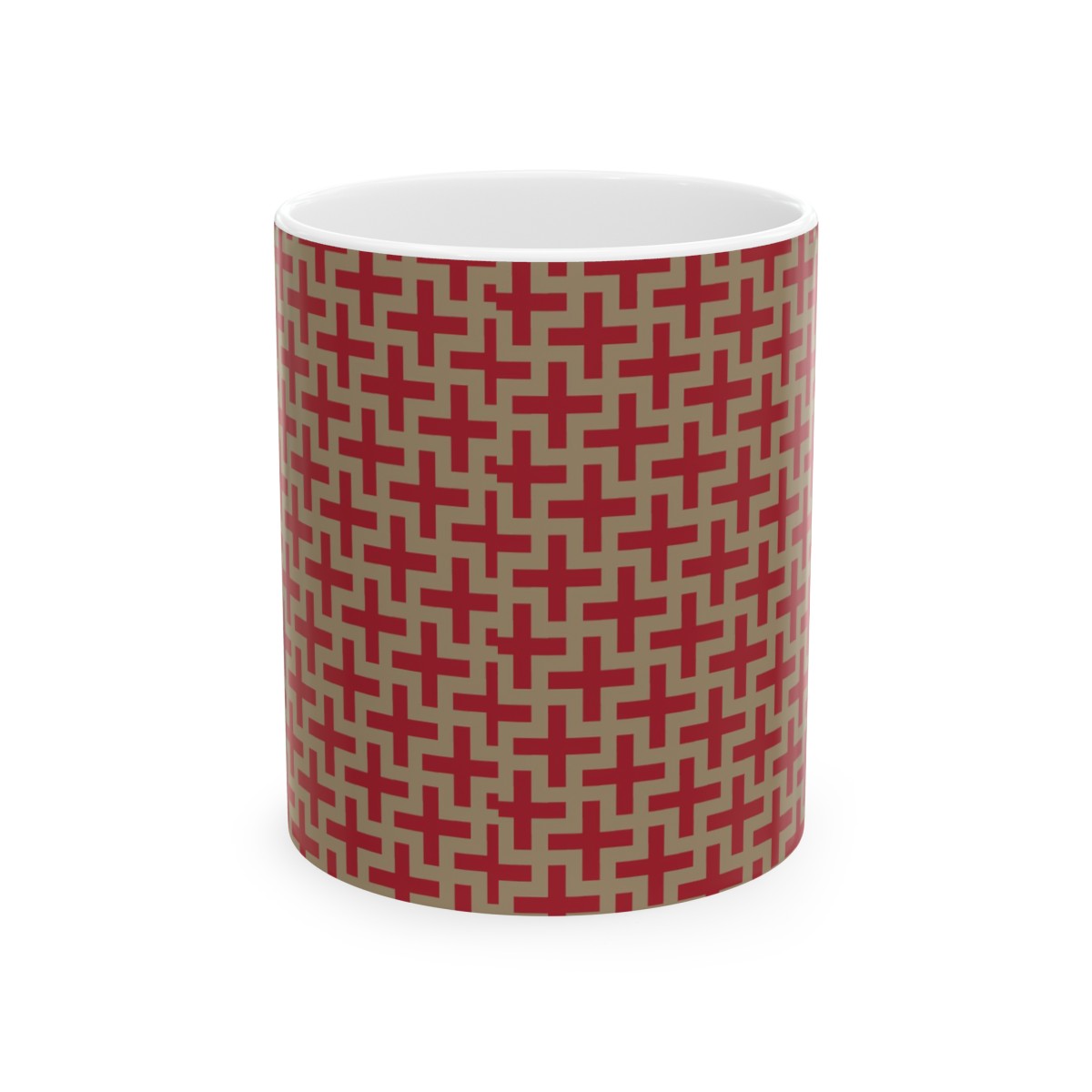 Ceramic Mug Red and Gold Vector product thumbnail image