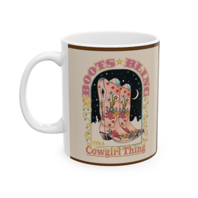 Ceramic Mug Cowgirl Bling
