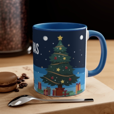 MERRY CHRISTMAS - Taza de café decorativa, 11 oz