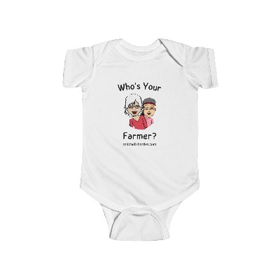 Who's Your Farmer  Infant Fine Jersey Bodysuit 0-24m