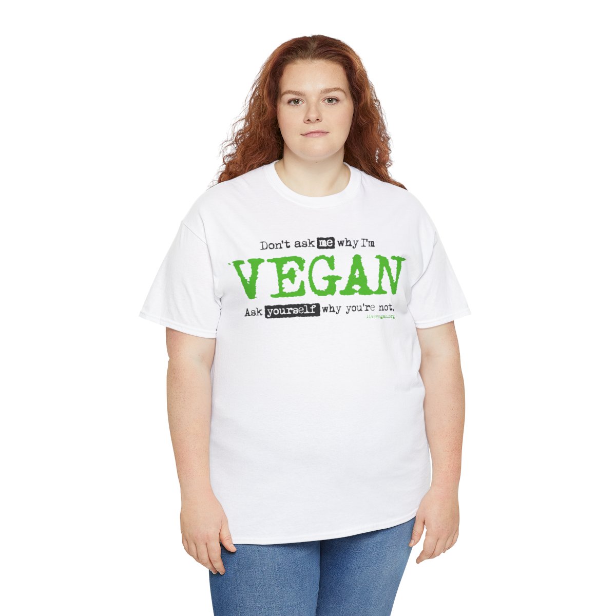 Don't Ask Me Why Vegan: Unisex Heavy Cotton Tee product thumbnail image