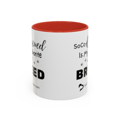 SoCo-Rescued is My Favorite Breed - Accent Coffee Mug, 11oz