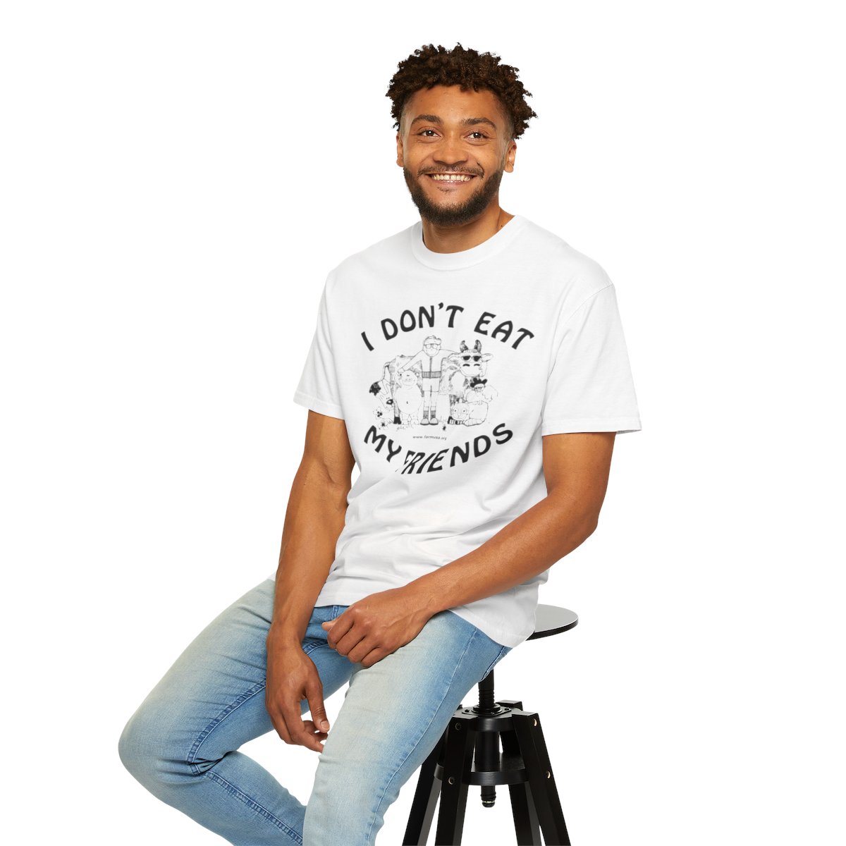 "I Don't Eat My Friends" Unisex Garment-Dyed T-shirt product thumbnail image