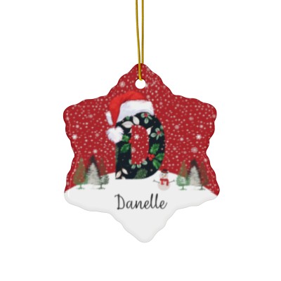 Personalized Ceramic Shapes Christmas Ornaments