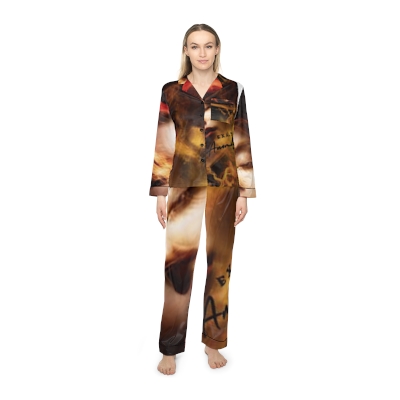 EXALTED ANOMALY Women's Satin Pajamas (AOP)