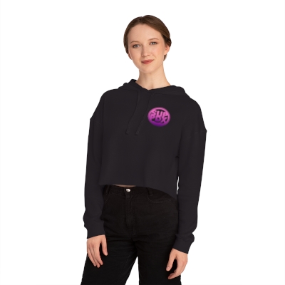 SUP PDX Pink/Purple Logo Women’s Cropped Hooded Sweatshirt