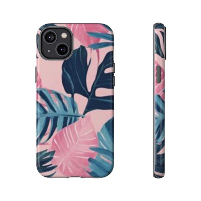 Blush Pink Leaf Modern IPhone 15 & 14 Design - Tough Cases