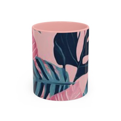 Blush Pink Modern Accent Coffee Mug, 11oz perfect for Christmas Gifting