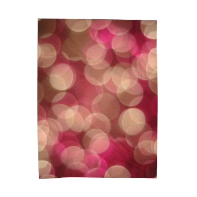 Pink Bokeh Circle Dot Festive Print Velveteen Plush Blanket