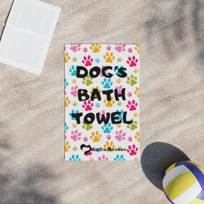 SoCo Rescue Paw Print Bath Towel 