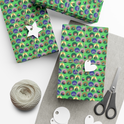 Chia Friends - Gift Wrap Papers - Green