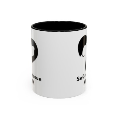 SoCo Rescue Mom - Colorful Accent Coffee Mug, 11oz