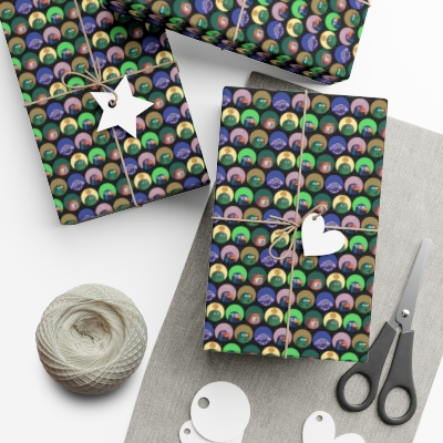 Chia Friends - Gift Wrap Papers - Black