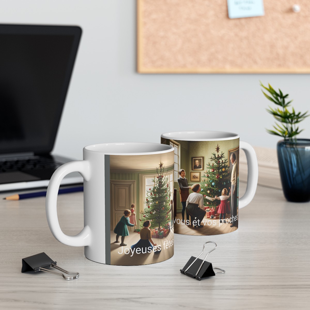Joyeuses fêtes de Noël à vous et vos proches!  - Ceramic Mug 11oz product thumbnail image