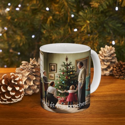Joyeuses fêtes de Noël à vous et vos proches! - Ceramic Mug 11oz