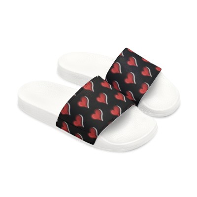 Heart Women's PU Slide Sandals