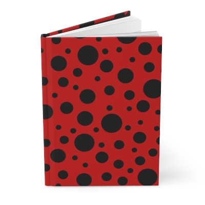 TSmartArt Matte Hardcover Blank Journal: Red + Black Dots