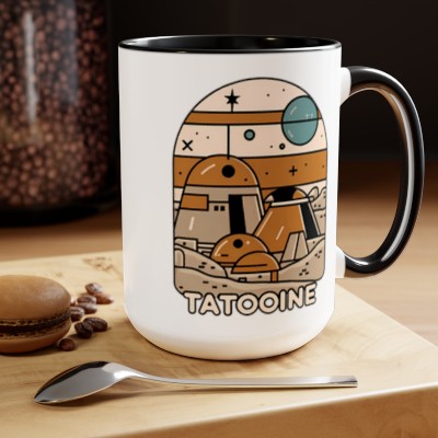 Two-Tone Coffee Mugs, 15oz - Tatooine I