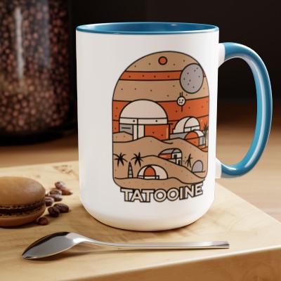 Two-Tone Coffee Mugs, 15oz - Tatooine II