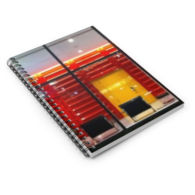 Modern Red Yellow Lobby Spiral Notebook - Ruled Line
