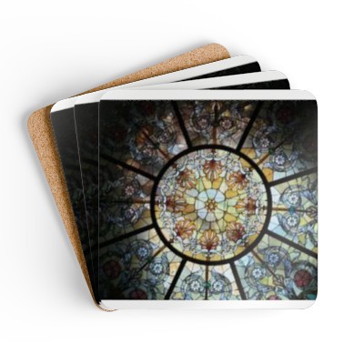 Stained Glass Dome Coaster Set
