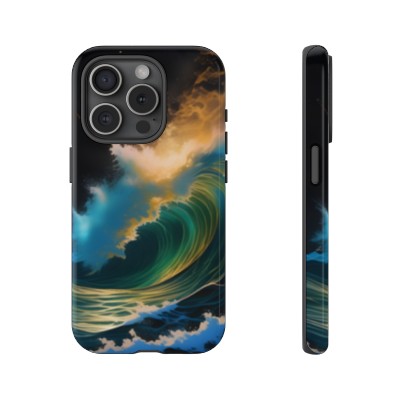 Abstract Ocean Scene Number Four Artwork on a Tough Phone Case