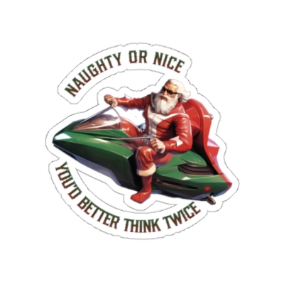 Super Santa (Naughty or Nice) Die-Cut Stickers