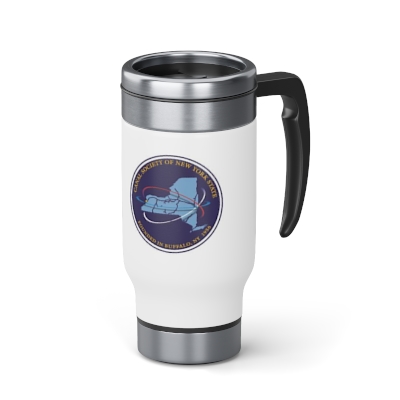 Canal Society logo Stainless Steel Travel Mug with Handle, 14oz