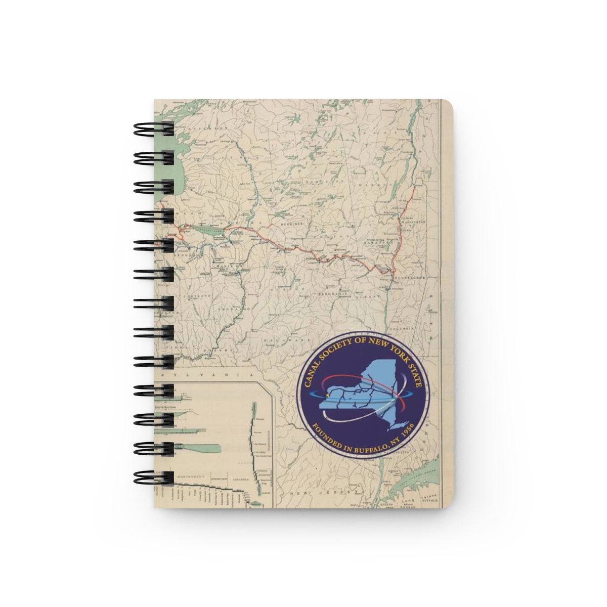 Canal Map Spiral Bound Journal product thumbnail image