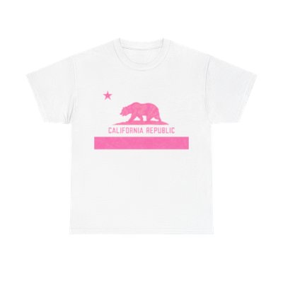 Pink California Republic Flag Shirt