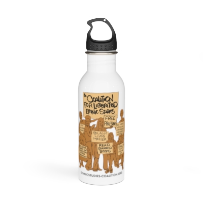 Coalition for Liberated Ethnic Studies Stainless Steel Water Bottle in Collaboration with Robert Liu-Trujillo