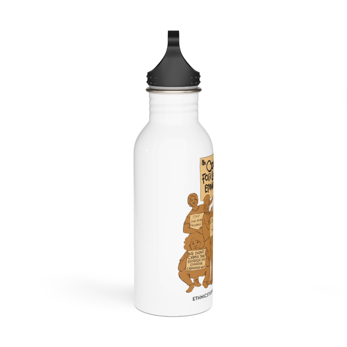 Coalition for Liberated Ethnic Studies Stainless Steel Water Bottle in Collaboration with Robert Liu-Trujillo product thumbnail image
