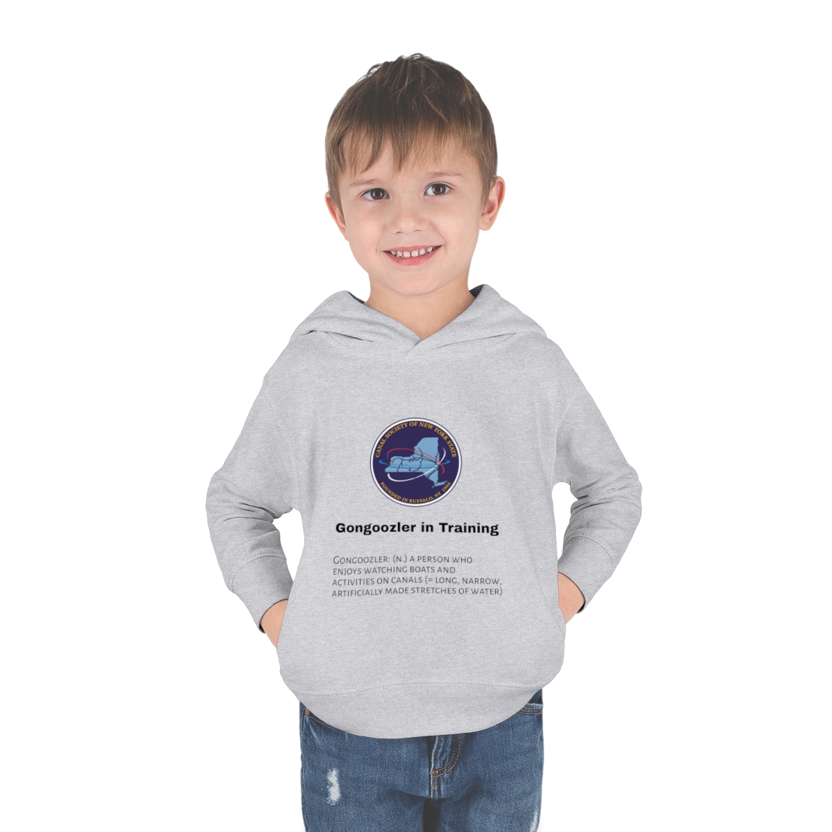 Gongoozler in Training Toddler Pullover Fleece Hoodie product thumbnail image