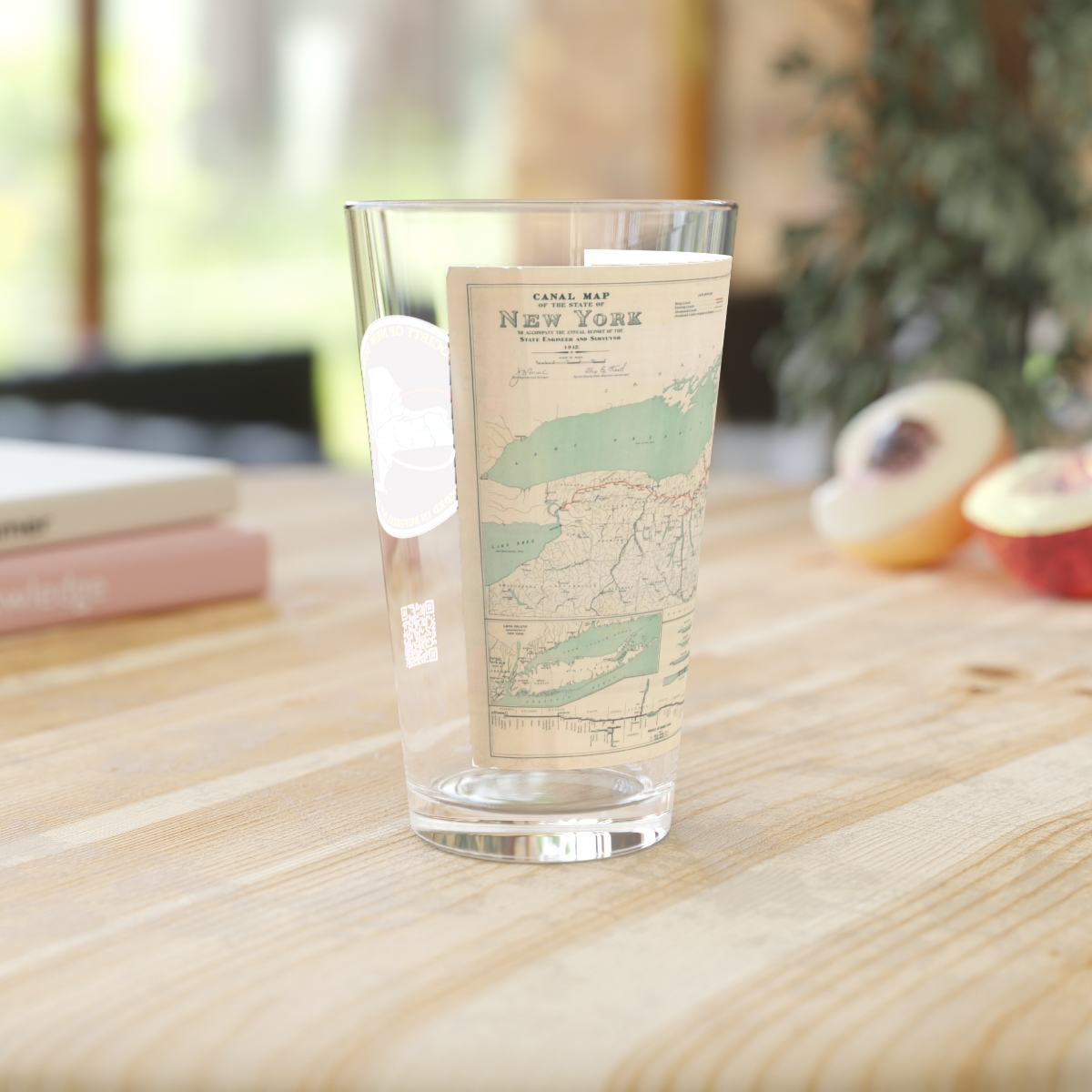 1912 Canal Map Pint Glass, 16oz product thumbnail image