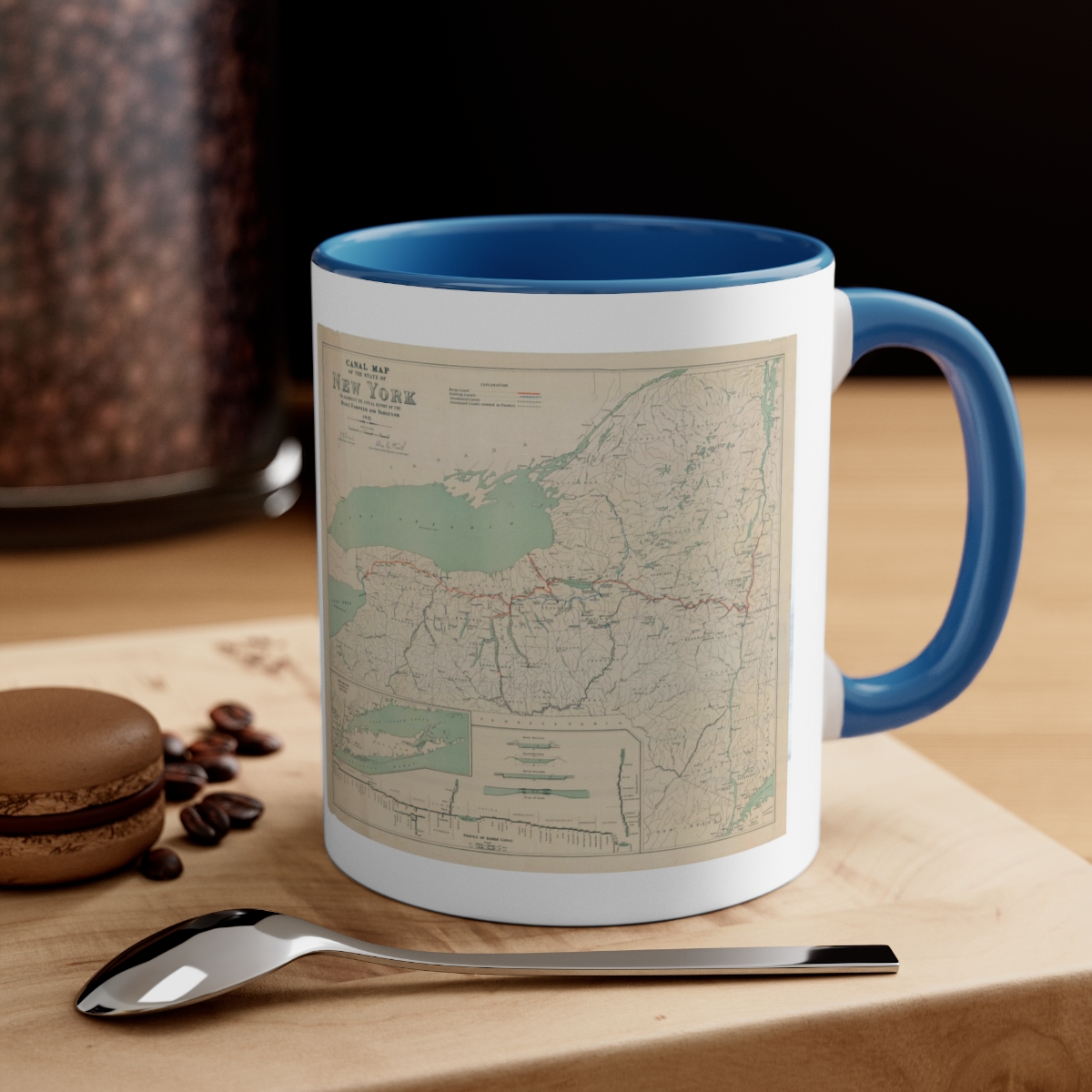 Canal map Accent Coffee Mug, 11oz product thumbnail image