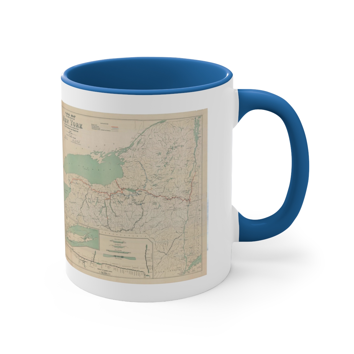 Canal map Accent Coffee Mug, 11oz product thumbnail image
