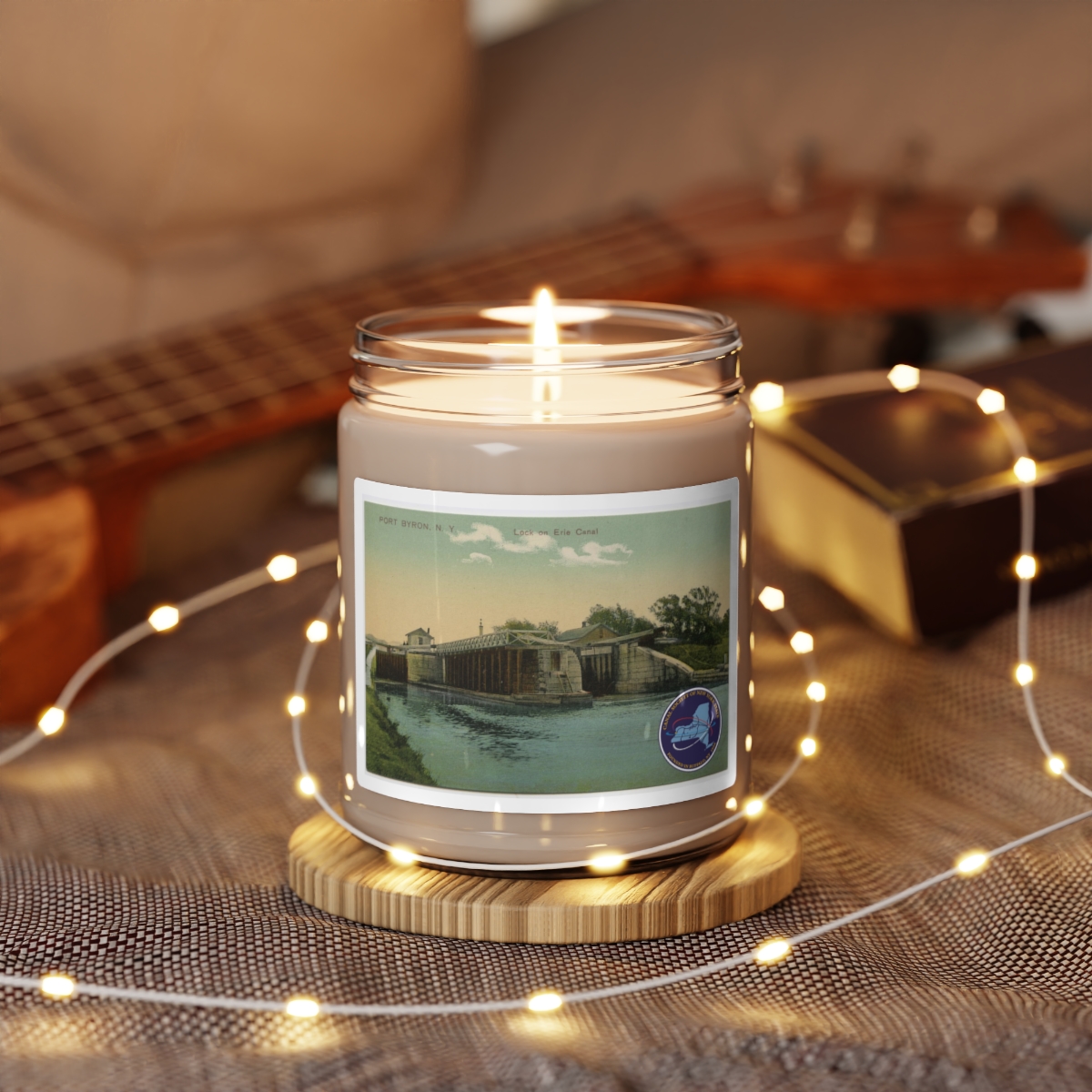 Port Byron Historic Postcard Scented Soy Candle, 9oz product thumbnail image